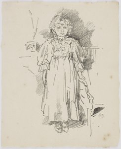 Lille Evelyn, 1896 (litho på papir) af James Abbott McNeill Whistler